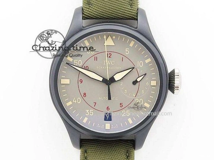 MIROTIME 0224 SportInspired Portofino IW458101 RG MK 1:1 Best Edition Gray Dial On Brown Leather Strap MIYOTA 7165